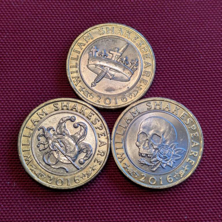 £2 2016 Shakespeare TRIO two pounds coins