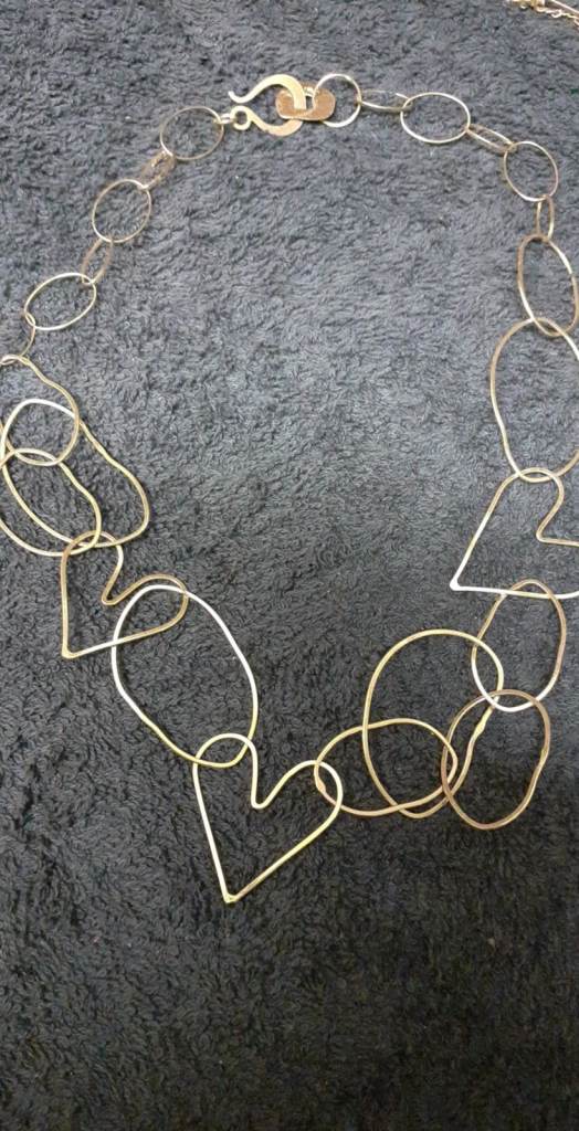 Abstract Gold Tone Necklace