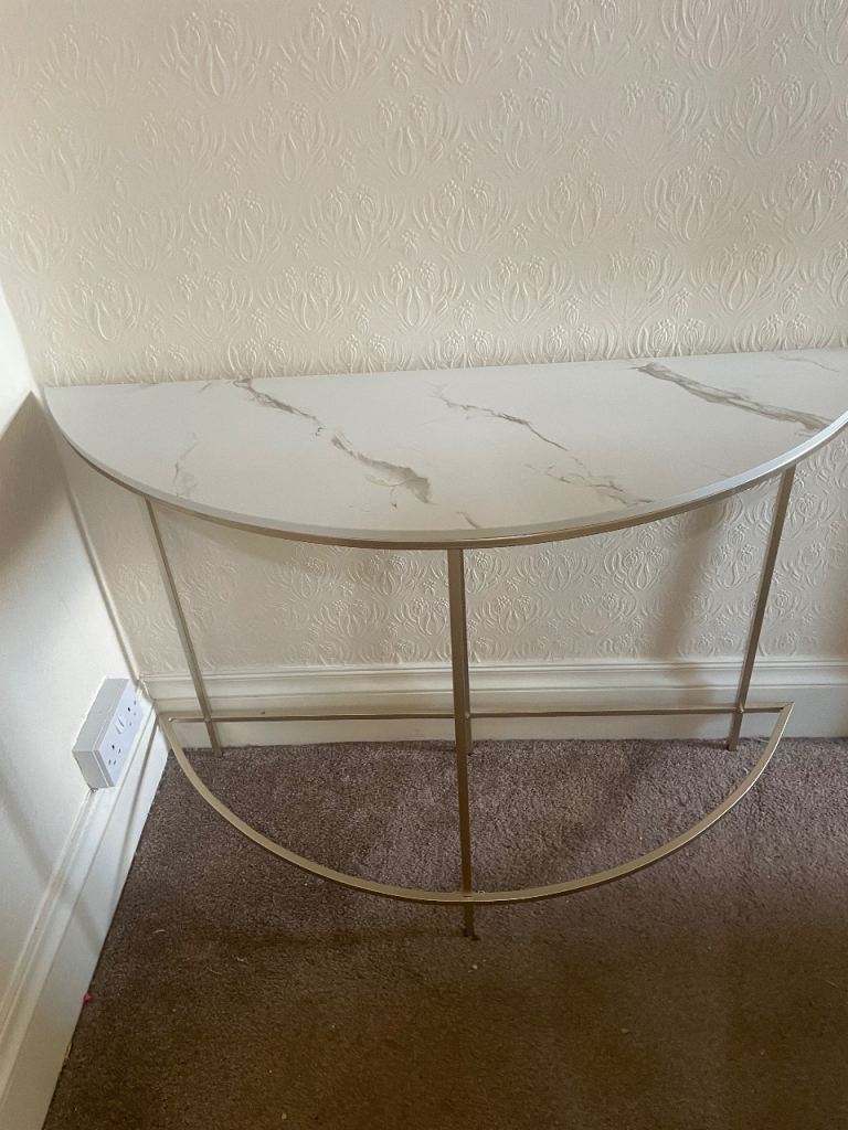 Gold and marble top living room furniture 