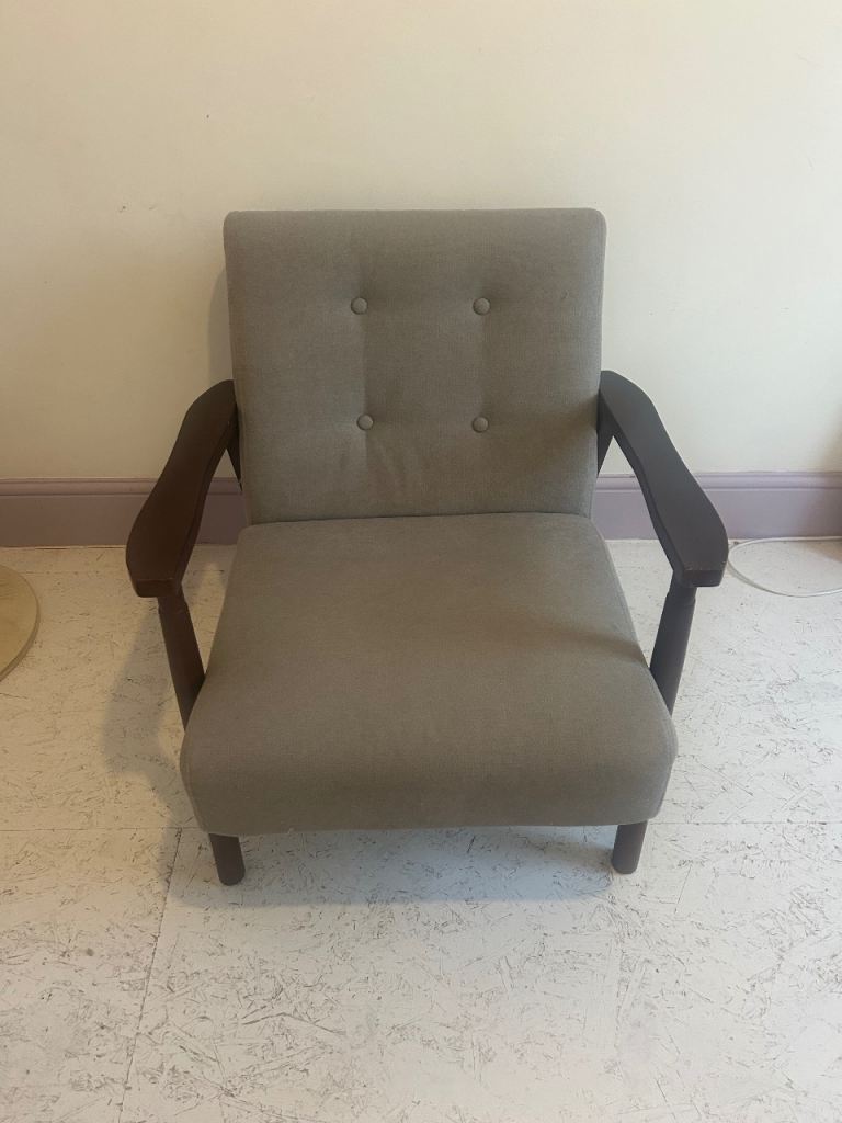 Upholstered Armchair with wooden frame