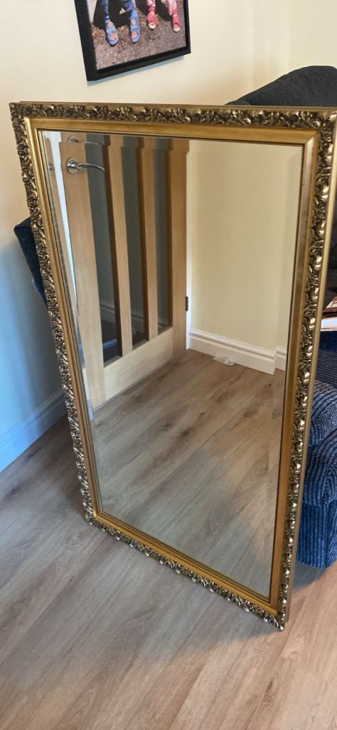 LARGE GOLD MIRROR    (OFFERS WELCOMED)