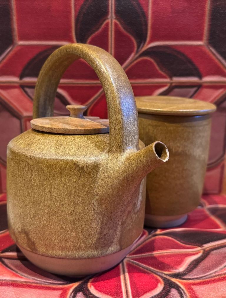 Pottery West Teapot and Jar
