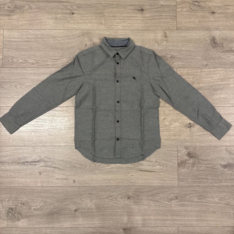 Boys H&M Grey long sleeve button up shirt - UK 10-11 yrs 