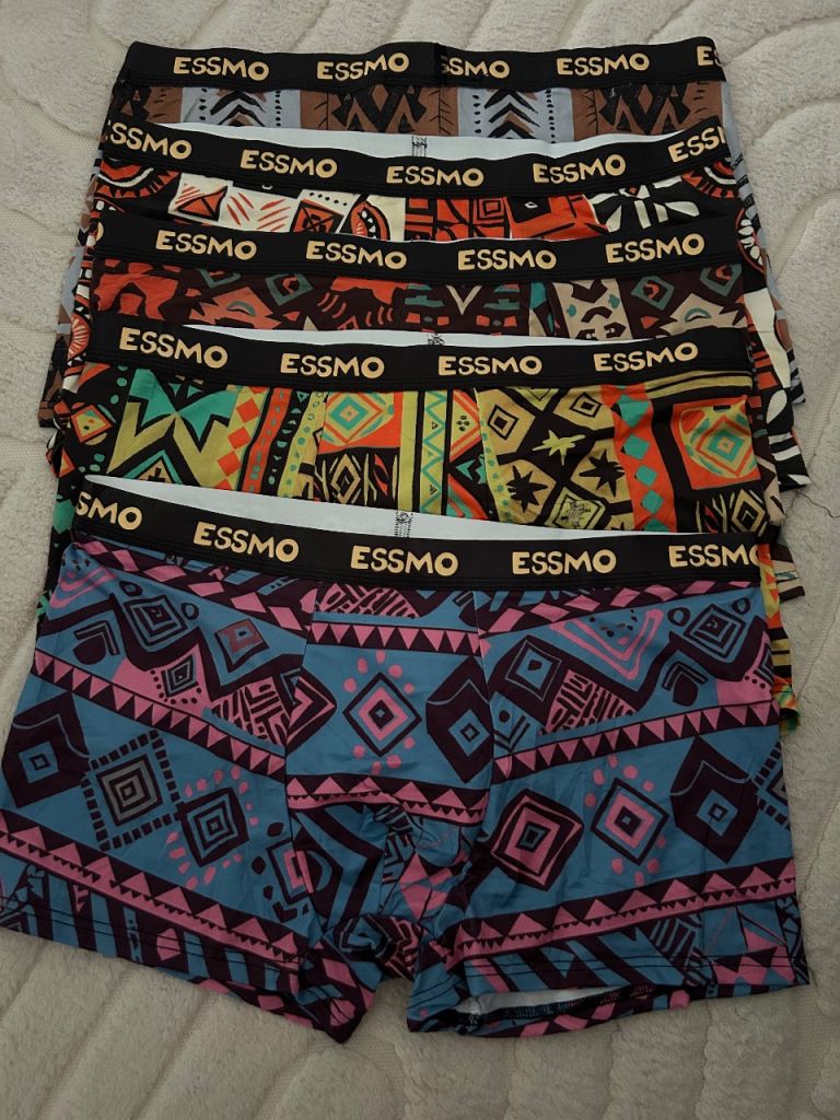 New ESSMO Multicoloured Patterned Boxer Shorts - Pack of 5