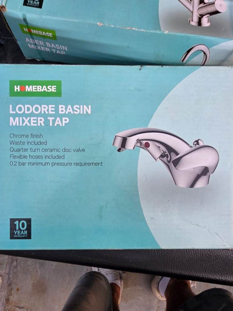 Homebase Basin Mixer Taps - Chrome Finish, £20 each NEW
