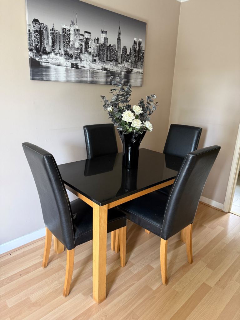 John Lewis granite top table and chairs 