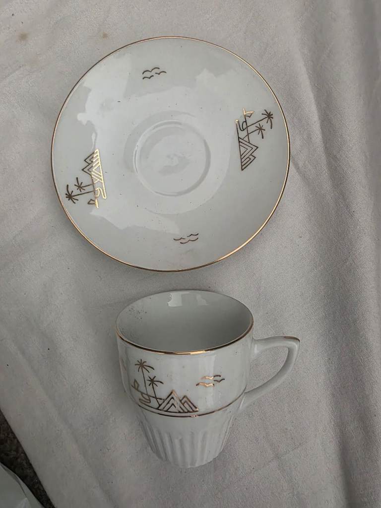 Vintage 24-Piece Demitasse / Espresso Coffee Set – 12 Cups & 12 Saucers – £30
