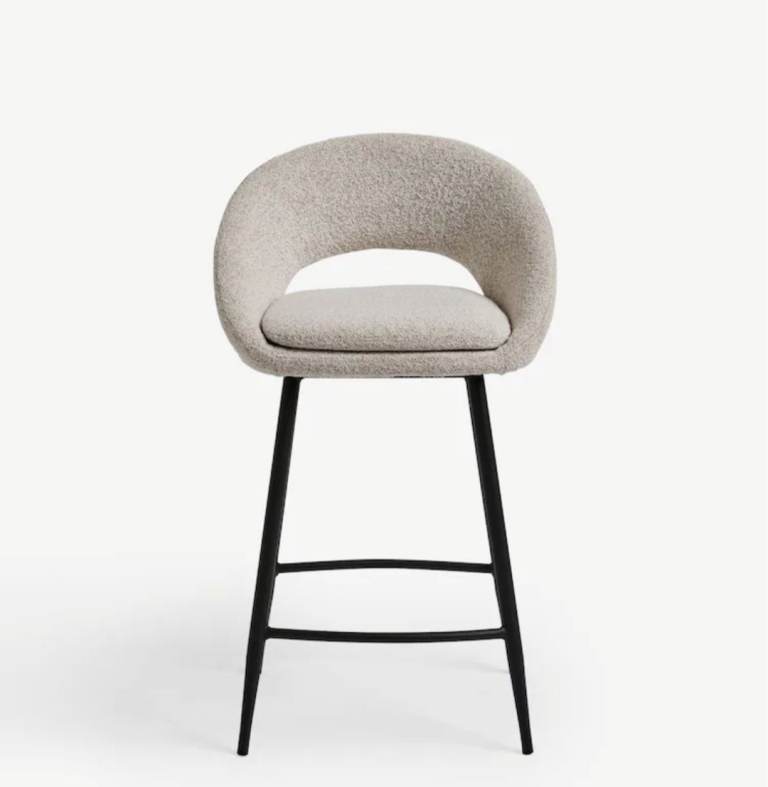 Next Hewitt cream boucle barstool x 2