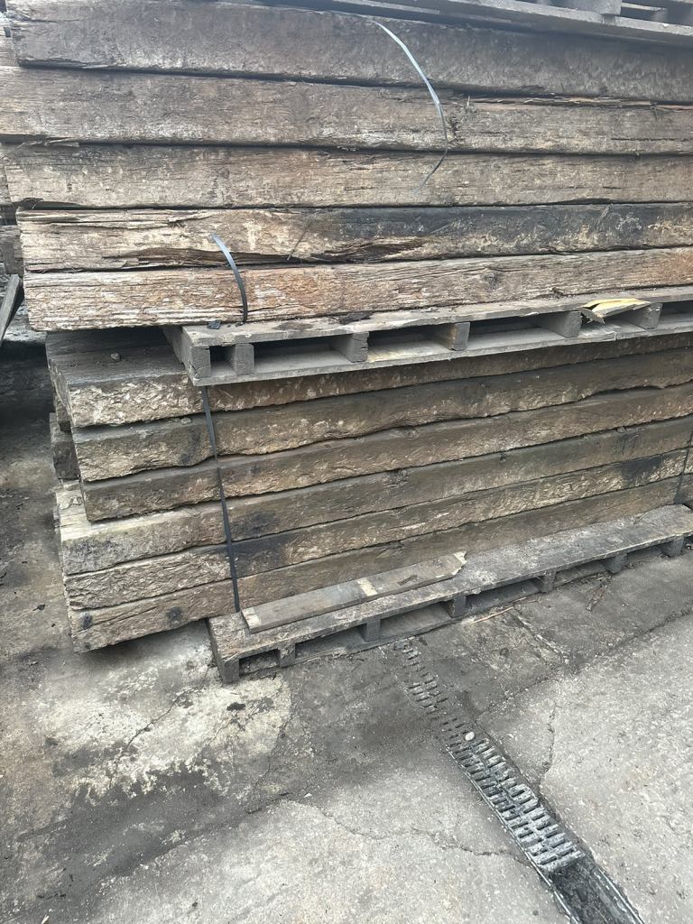 Reclaimed railway sleepers