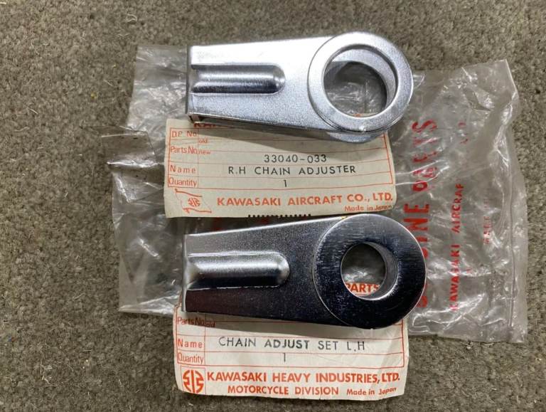 KAWASAKI NOS CHAIN ADJUSTER SET  S1 S2 A1 A1SS 250 Samurai & A7 A7SS 350 Avenger