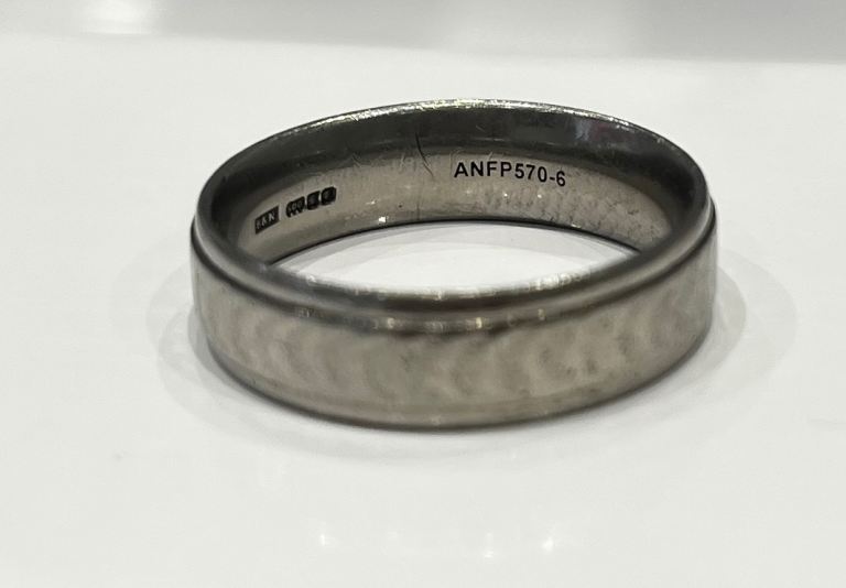 Goldsmiths 6mm Gents Wedding Ring / Band in Palladium 500 ANFP570-6 - Size R