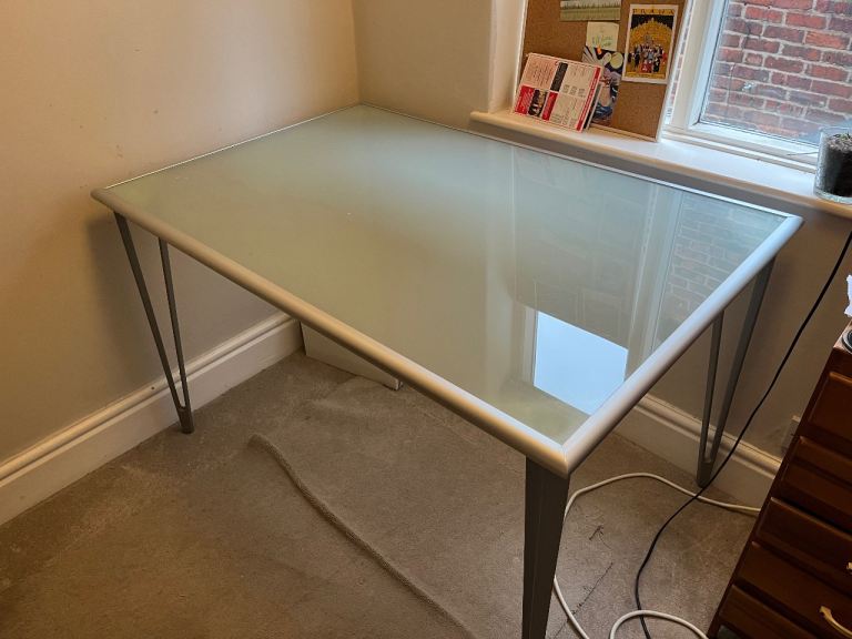 IKEA Glass top desk/table