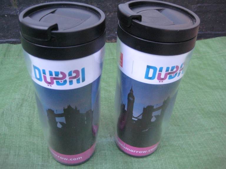 Two Brand New Thermal Drinking Cups with Watertight Lids: The 2 for £3.00