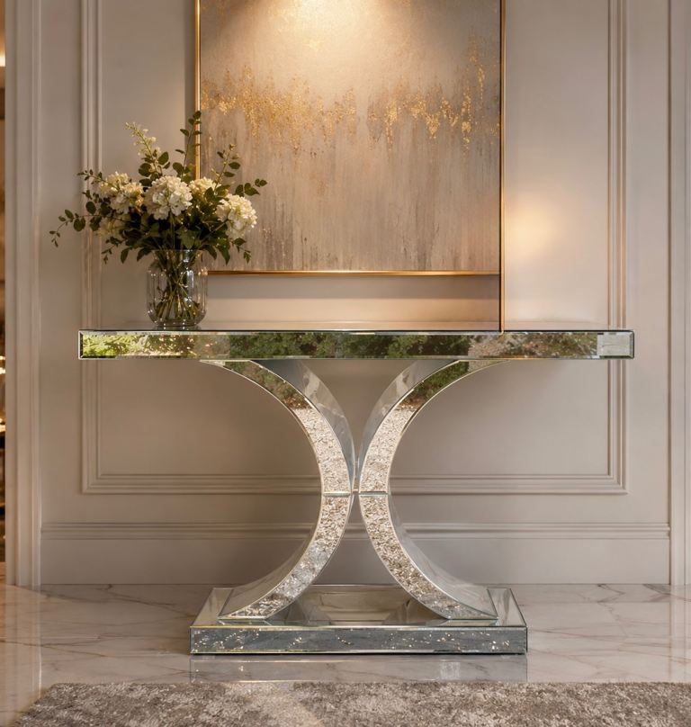 Luxury Mirrored Console Table – Statement Hallway / Living Room Furniture