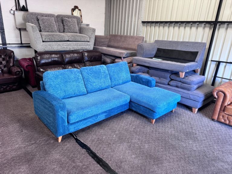 DFS teal/blue corner sofa Delivery available