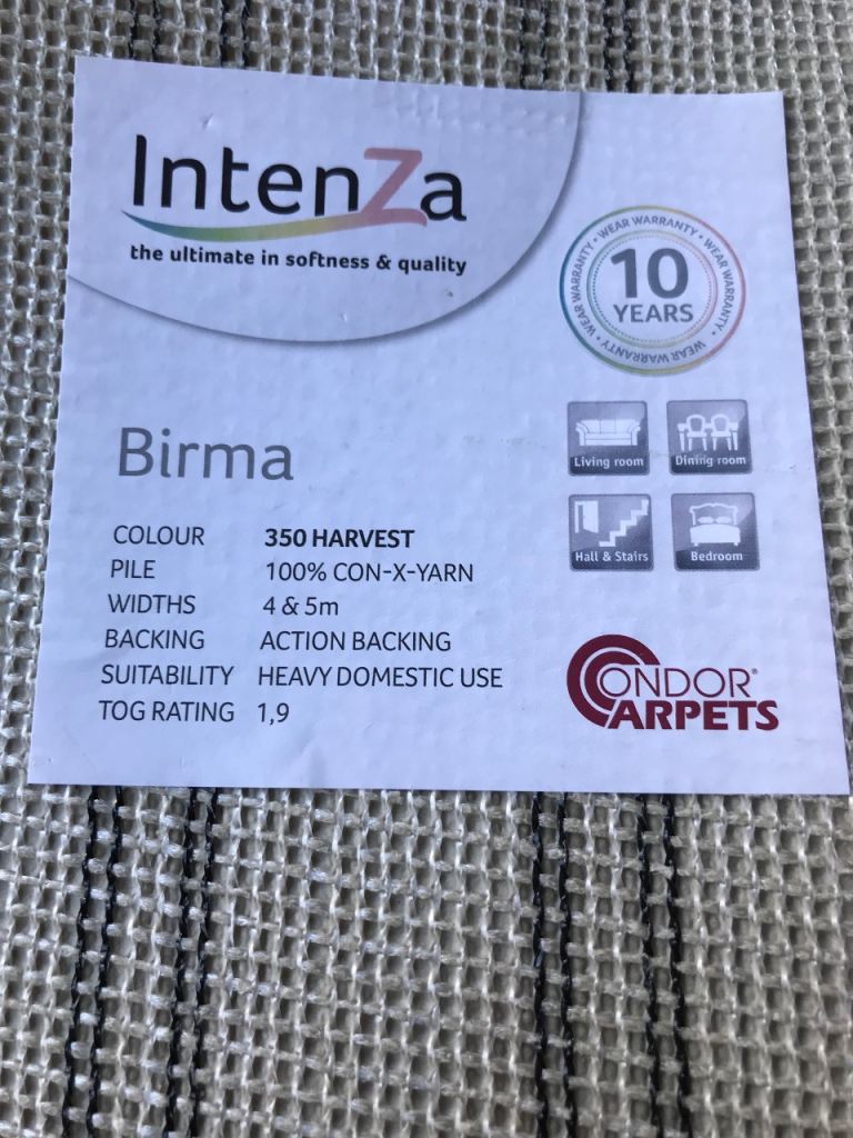 NEW carpet 2.9m x 2.9m Intenza Birma 350 harvest