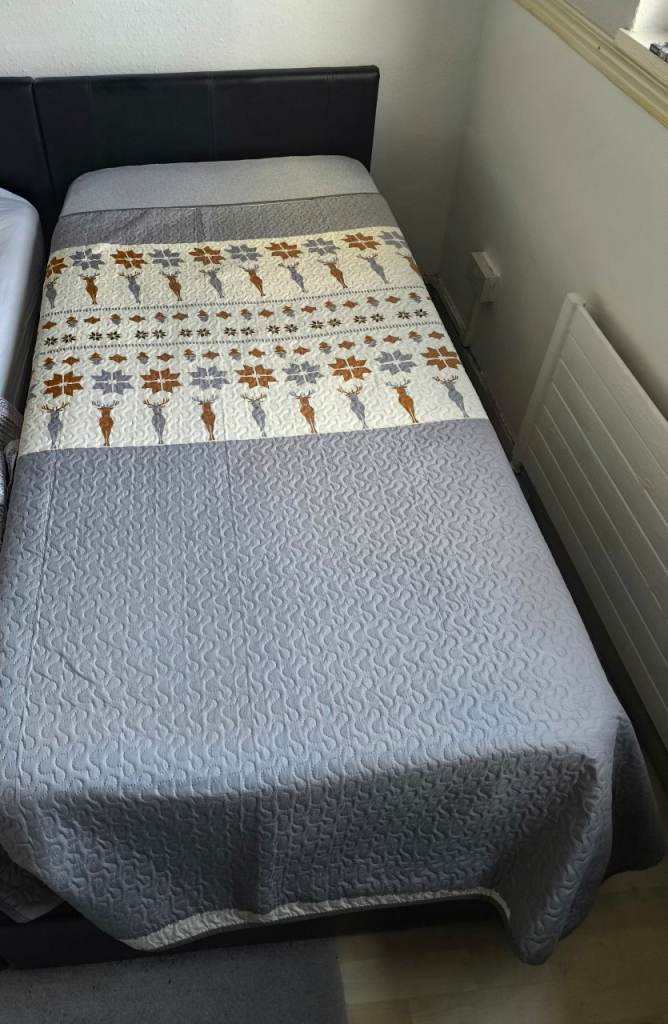 Single bed and mattress 