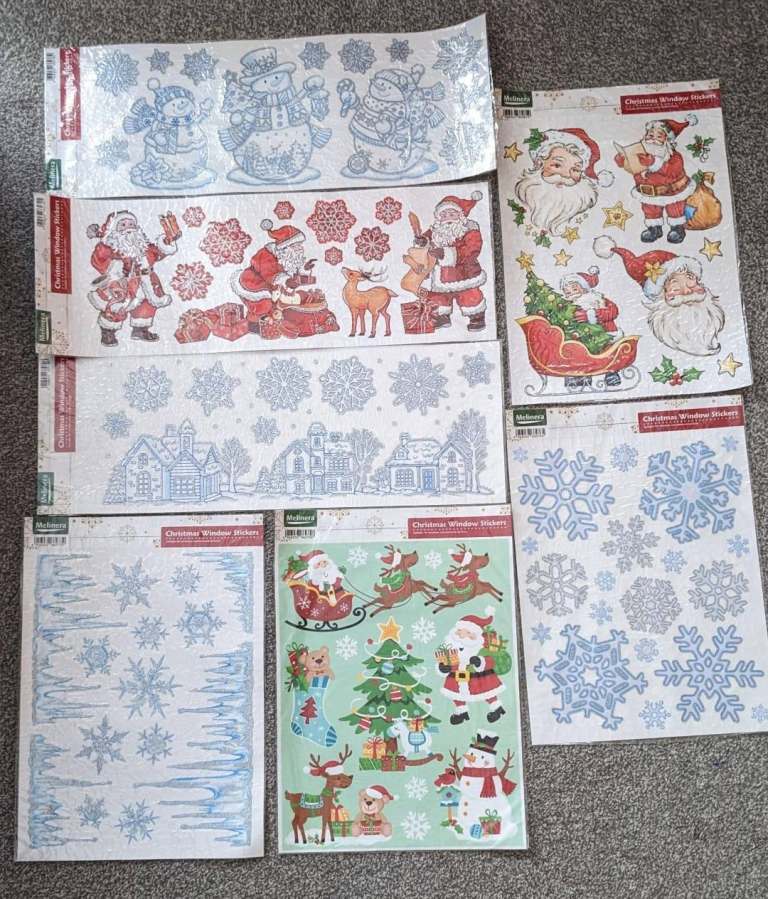 Christmas Window Stickers NEW  £0.50 