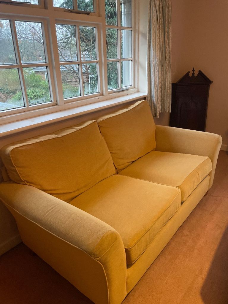 Mustard yellow m&s sofa