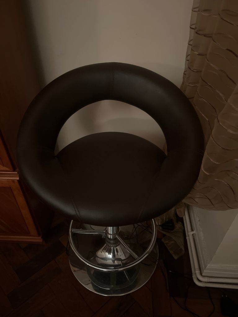 Dark brown bar stool