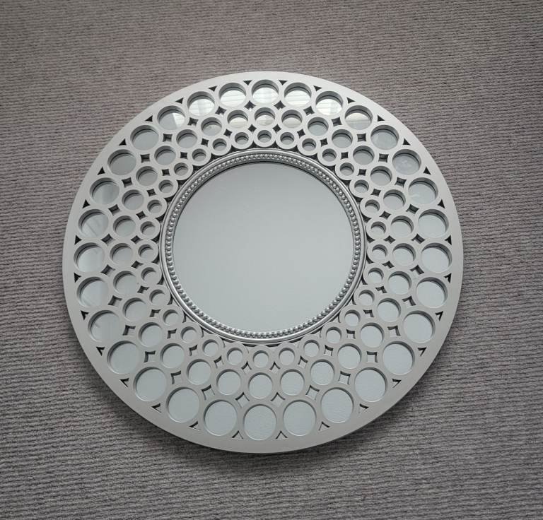 Round Silver Mirror