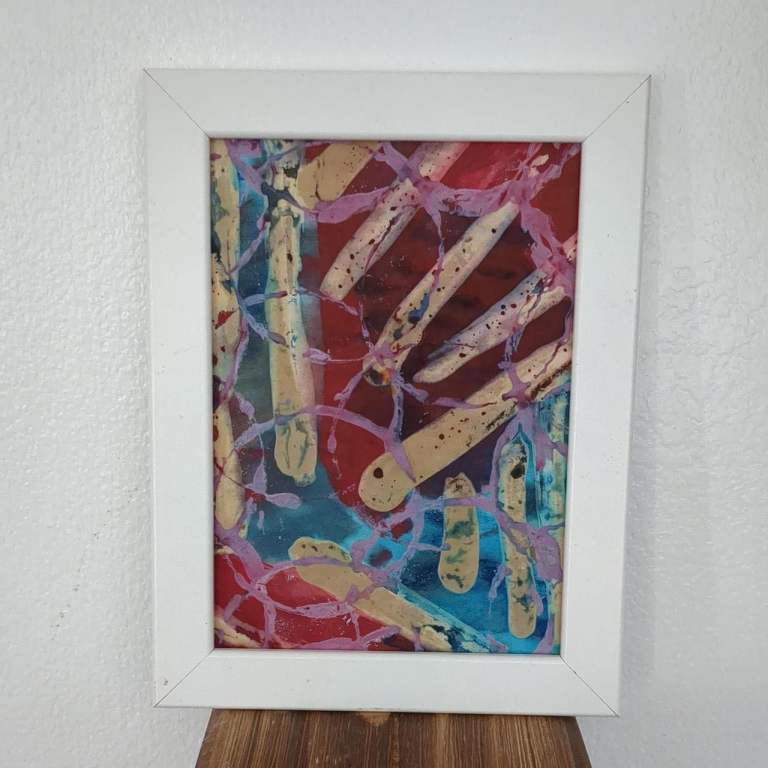 Multicoloured abstract art on paper #abstractart 