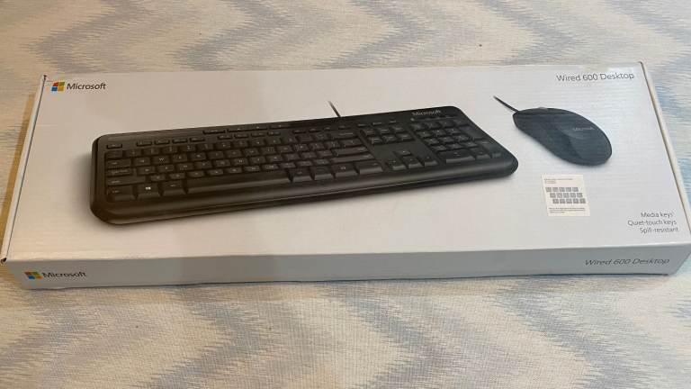 Microsoft Wired Keyboard 600 Black Qwerty Brand New In Box