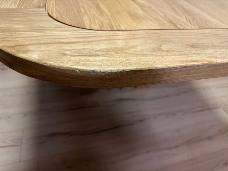 Oak Furnitureland - Hercules Solid Natural Oak Extending 10 or 12 Seator Dinning Table