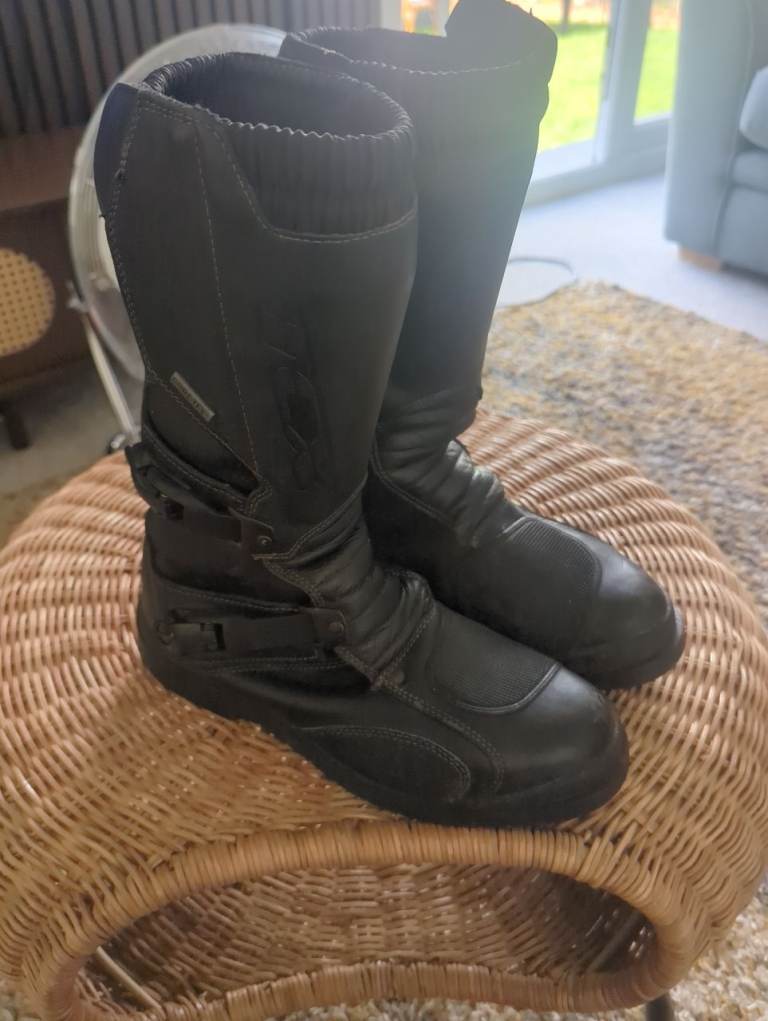 TCX Infinity Gore-Tex Leather Motorcycle Adventure Touring Boots Black Size 8
