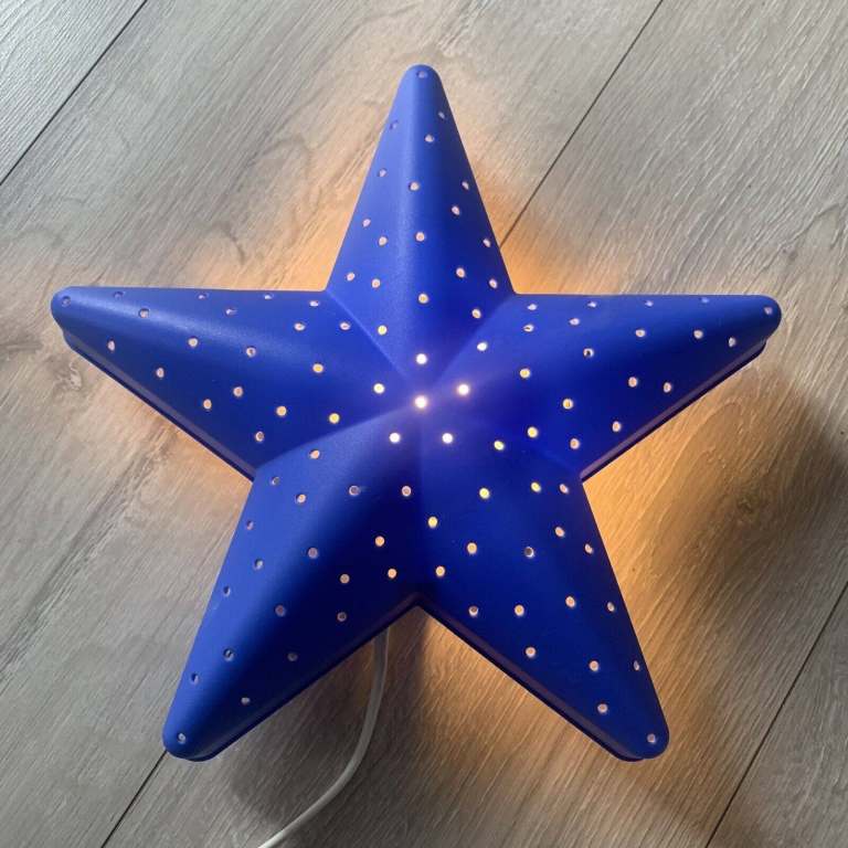 BNIB IKEA SMILA Blue Star Shaped Wall Lamp/Light Kids boys girls  Nurs