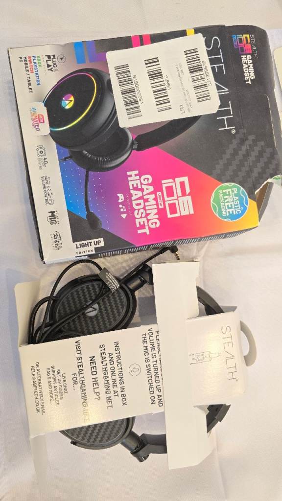 STEALTH C6-100 Gaming Headset - Black, New in Box