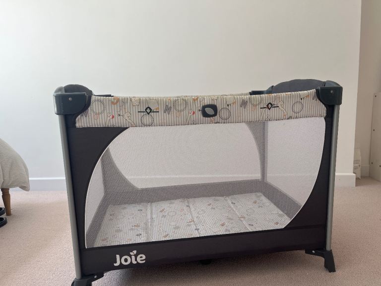 Joie Grey Travel Cot – Good Condition, Easy Fold