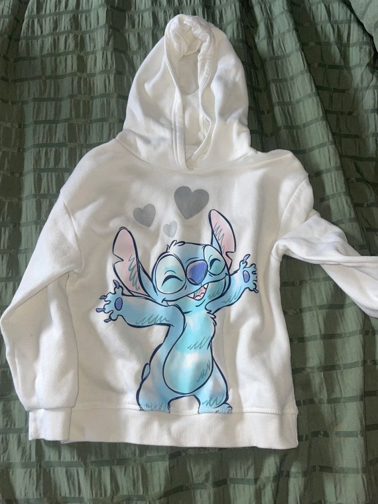 Kids F&F White Pumpkin Season & Disney Stitch Hoodies (5-7Y)