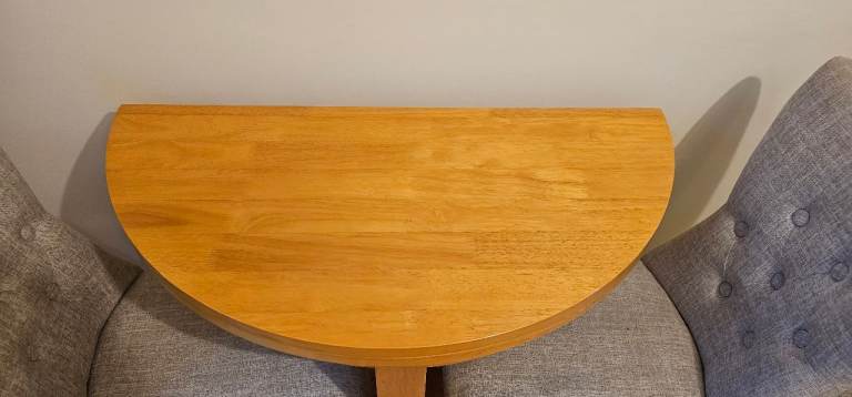 Oak space saver doning table