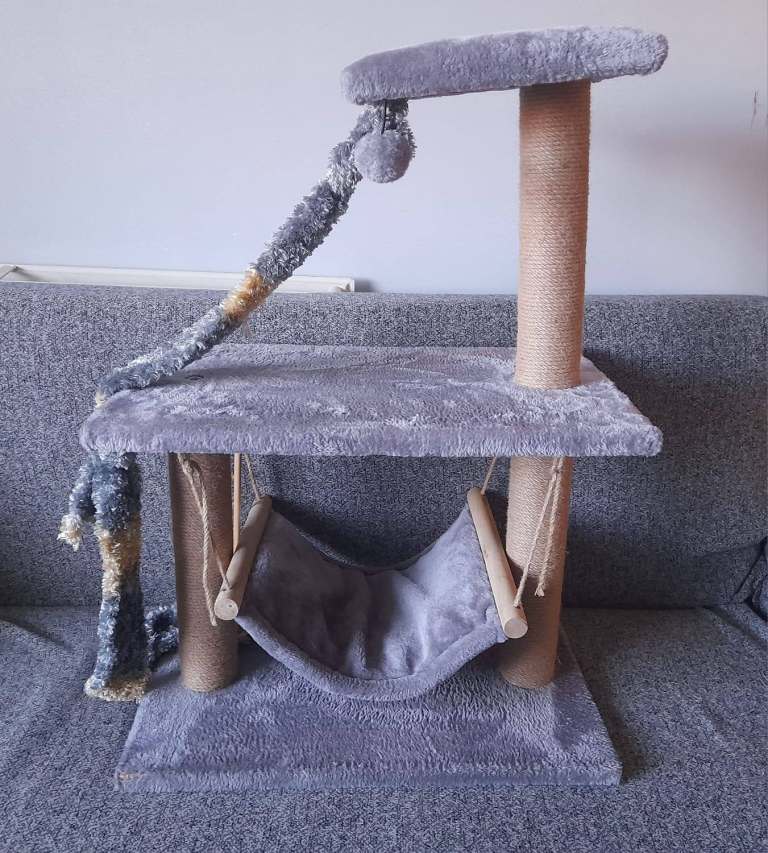 Cat tower scratching post hammock collection only