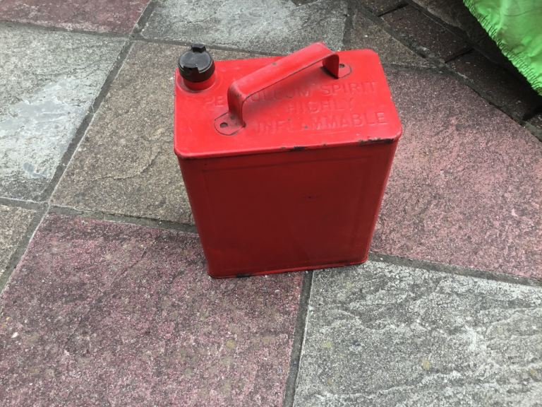 Vintage petrol can unleaded 