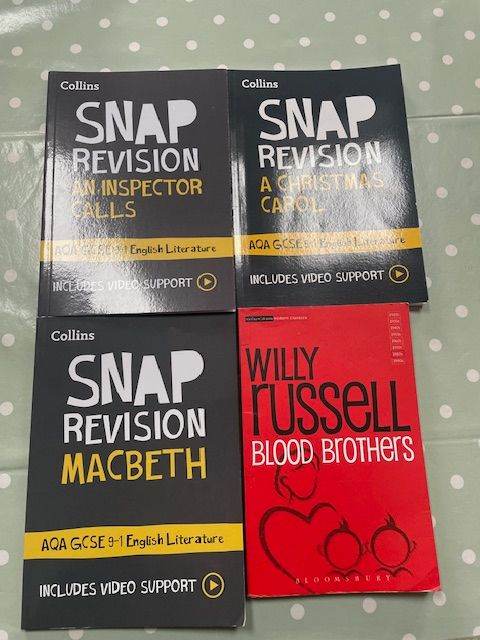Collins SNAP GCSE Revision Guides and Blood Brothers Book