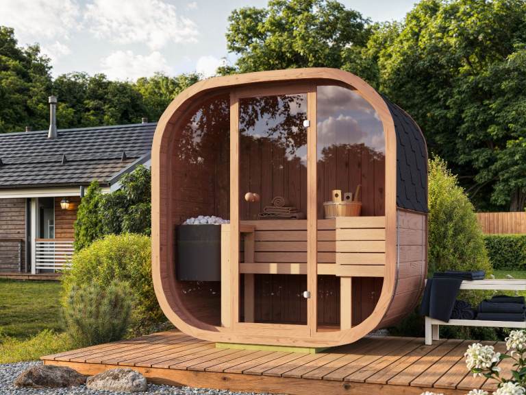 Barrel Sauna Cubus 2| 4m2 | 2.1 x 2.1m