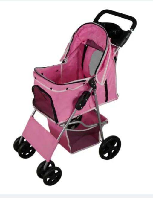 Pink dog pram