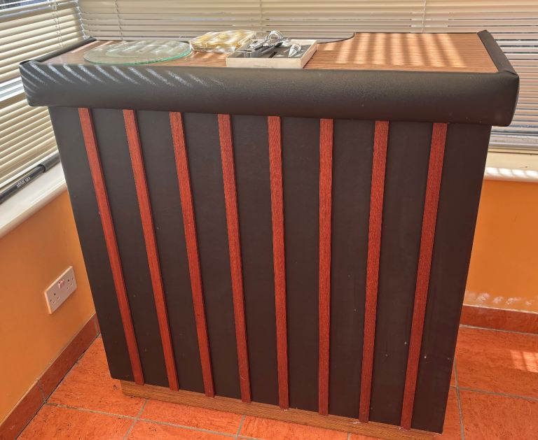 Homemade padded drinks bar