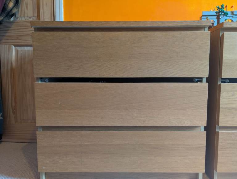 **Used** Malm Drawers (Oak Veneer)