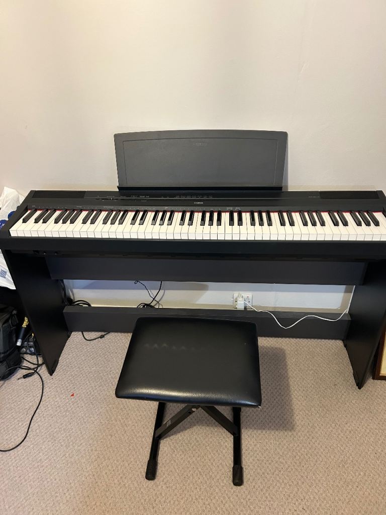 Yamaha P-115 digital piano with stool