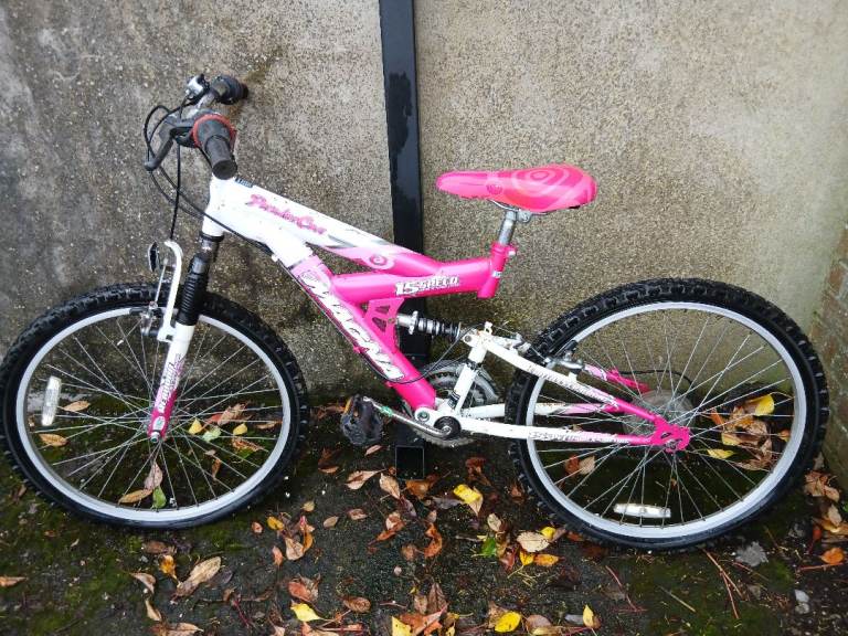 15 Speed Pink and White Girls Bike