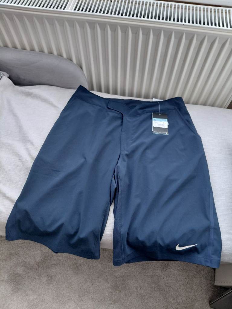 Navy dark blue men's shorts 