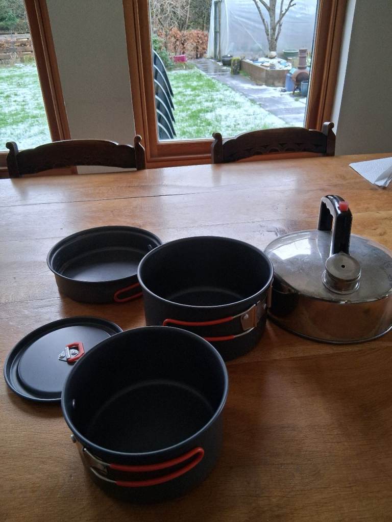 Camping pans and kettle