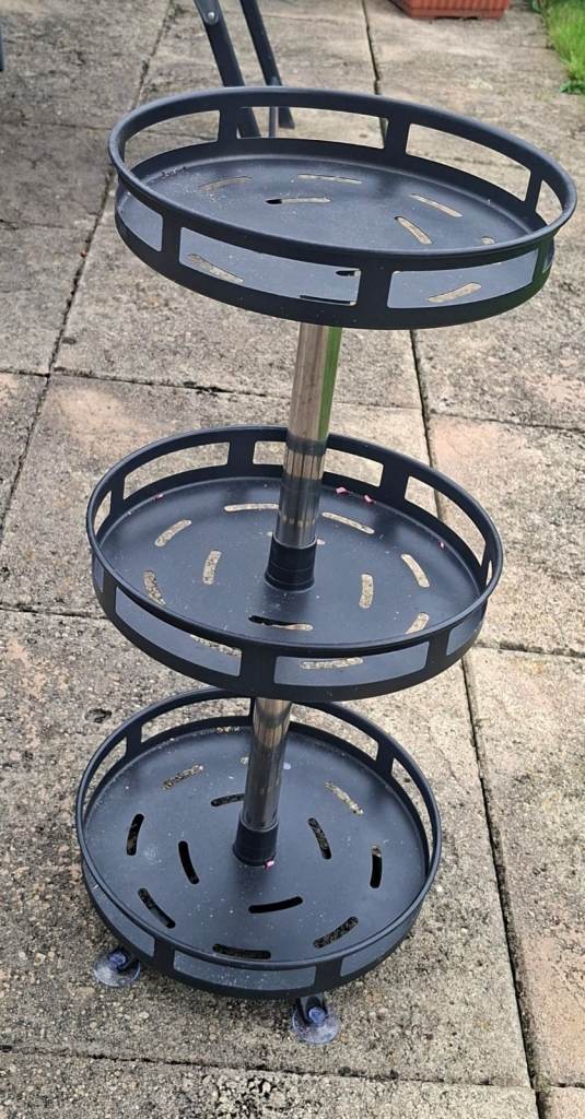 Spice Rack 3 Tier Rotating Black