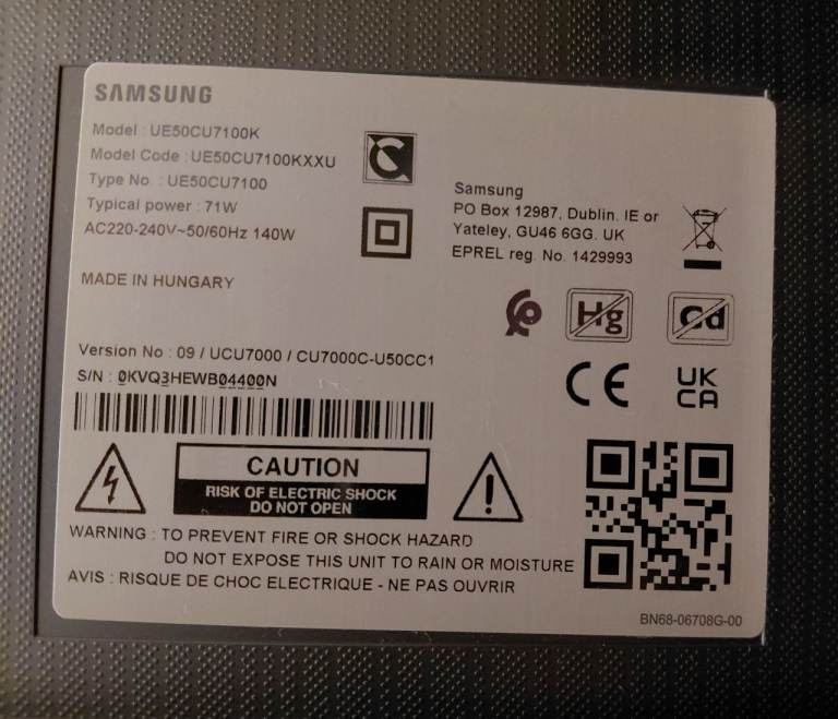 Samsung Flat screen tv 50"