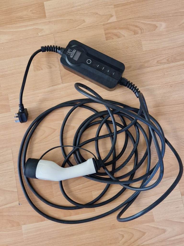 WAI Type 2 EV Charging Cable Uk Plug 13A Electric Vehicle 10m Car Van