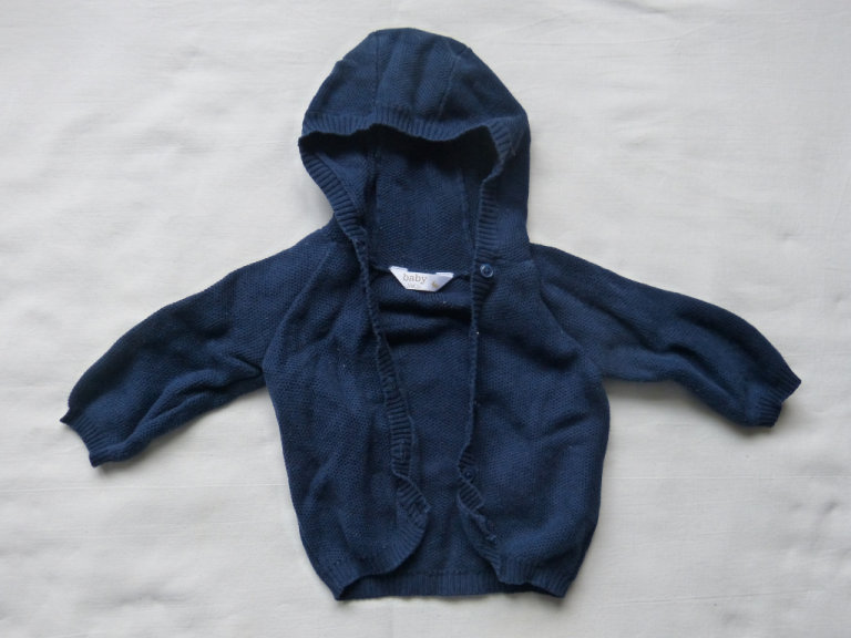 Baby M&Co Age 3-6 Months, Hooded Cotton Top Jacket