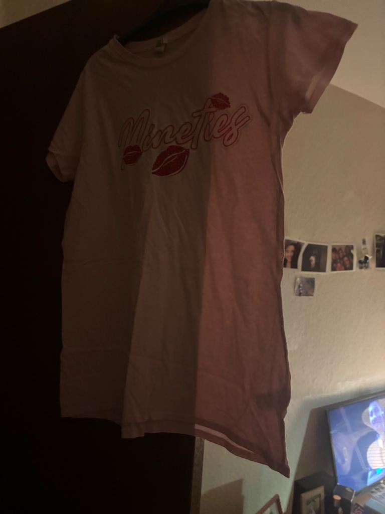 Pink 'Nineties' T-Shirt – Good Condition- Size 14 -River Island 